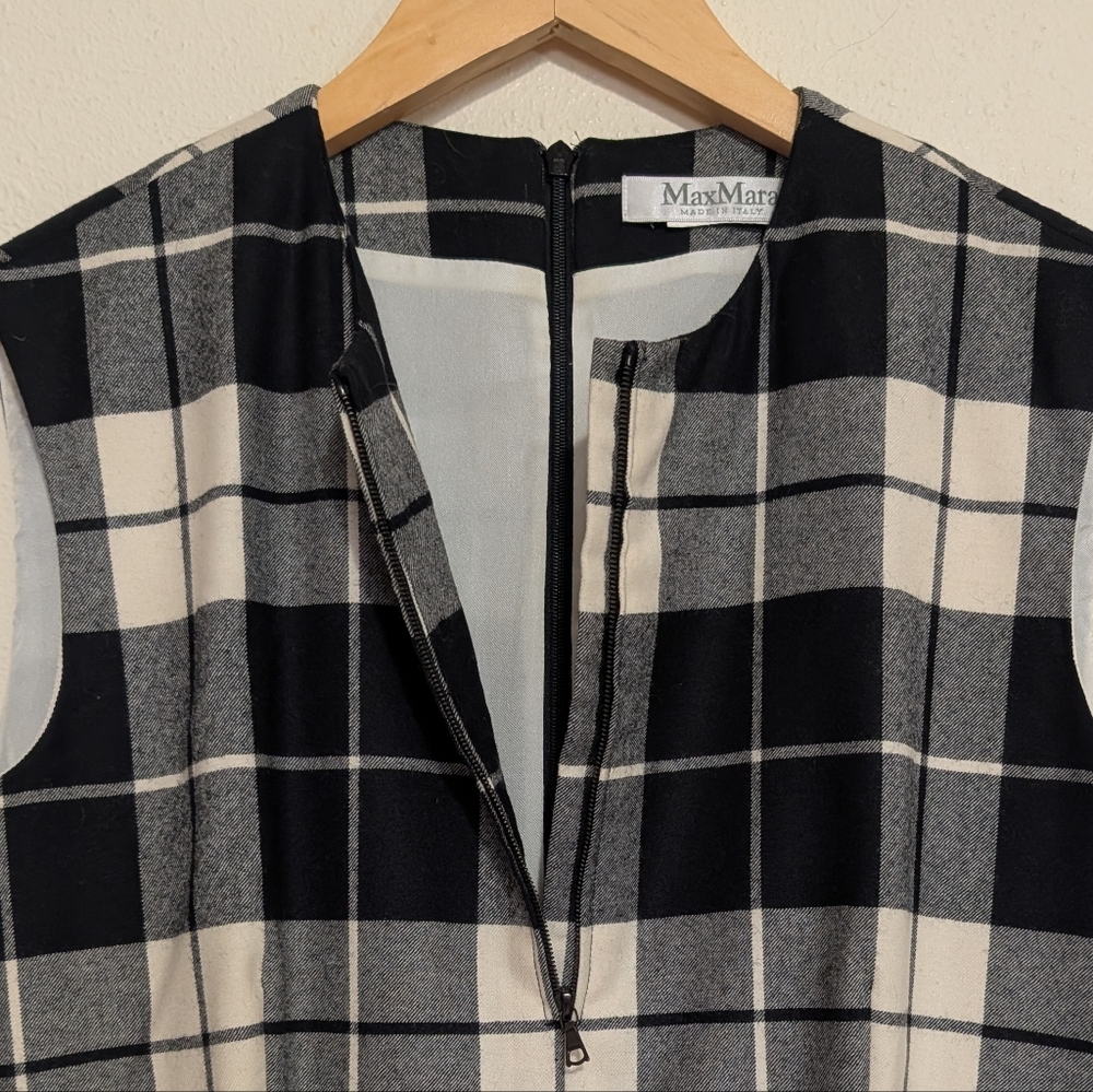 MaxMara Plaid Sleeveless Sheath Dress size S - Picture 5 of 9